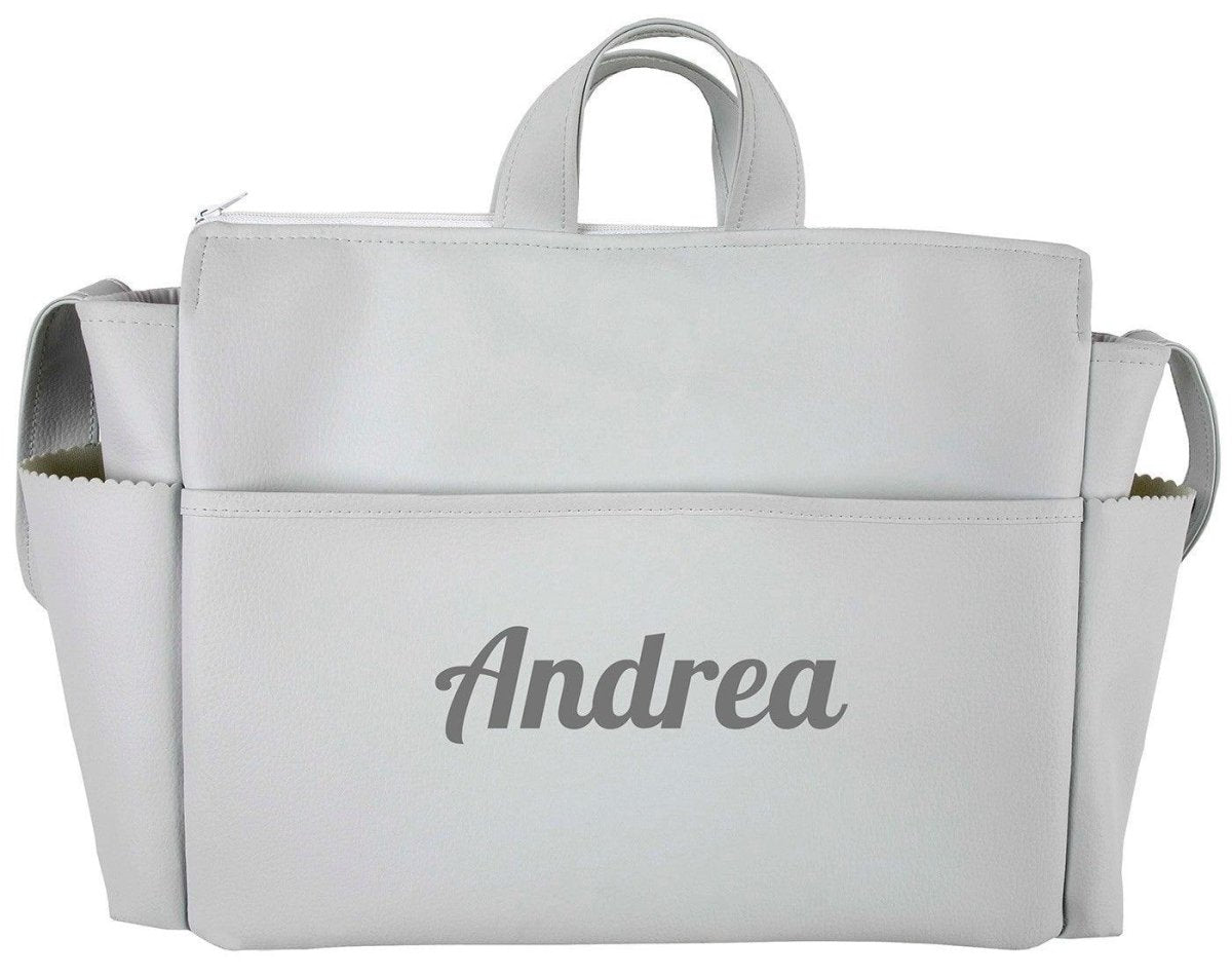 Bolso Maternidad Carro Bebé Andumodin Valentina Polipiel Gris - Nanetes
